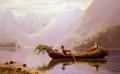 Romantic scenes in art and painting - The Fjord :: Hans Dahl