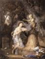 Romantic scenes in art and painting - Votive Offering to Cupid :: Jean Baptiste Greuze