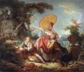 Romantic scenes in art and painting - The Musical Contest :: Jean-Honore Fragonard