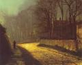 Romantic scenes in art and painting - The Lovers :: John Atkinson Grimshaw 