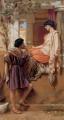Romantic scenes in art and painting - The Old, Old Story :: John William Godward