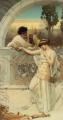 Romantic scenes in art and painting - 'Yes or No'  :: John William Godward
