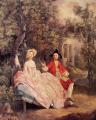 Romantic scenes in art and painting - Conversation in a Park :: Thomas Gainsborough
