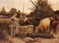 Village life - At the Well :: Edouard Bernard Debat-Ponsan