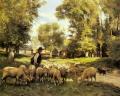 Village life - A Shepherd and his Flock :: Julien Dupre 