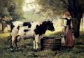 Village life - The Milkmaid :: Julien Dupre