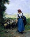 Village life - The Young Shepherdess :: Julien Dupre