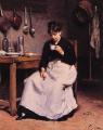 Village life - A Cup of Coffee :: Victor Gabriel Gilbert