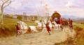 Antique world scenes - Departure From The Villa At Tivoli :: Eduardo Forti Hadrian's