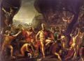 Antique world scenes - Leonidas at Thermopylae :: Jacques-Louis David