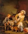 Interiors in art and painting -  The Spoiled Child :: Jean Baptiste Greuze