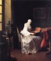 Interiors in art and painting - The Canary :: Jean-Baptiste-Simeon Chardin