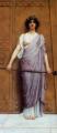 Antique world scenes - At the Gate of the Temple :: John William Godward