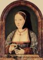 2 women portraits 16th century hall -  Portrait of Agniete van den Rijne :: Joos van Cleve
