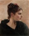 7 female portraits ( the end of 19 centuries ) in art and painting - Portrait of a Young Lady :: Albert Edelfelt