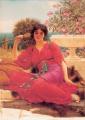 Antique beauties in art and painting - Flabellifera [oil study] :: John William Godward