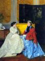 Interiors in art and painting - Confidences :: Jules Adolphe Goupil