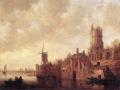 Architecture - River Landscape with a Windmill and a Ruined Castle :: Jan van Goyen