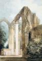 Ruins - Interior of Fountains Abbey- the East Window :: Thomas Girtin