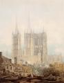 Architecture - Lincoln Cathedral from the West :: Thomas Girtin 