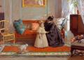 Interiors in art and painting - I am Going to See Grandma :: William Merritt Chase