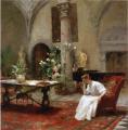 Interiors in art and painting - The Song :: William Merritt Chase