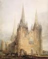 Architecture - The West Front of Lichfield Cathedral :: Thomas Girtin