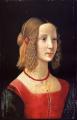 1 women portraits 15th century hall - Portait Of A Girl  :: Domenico Ghirlandaio 