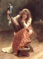 7 female portraits ( the end of 19 centuries ) in art and painting - The girl with a lute :: Edward John Gregory