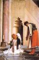 scenes of Oriental life (Orientalism) in art and painting - Young Greeks at the Mosque :: Jean-Leon Gerome