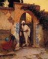 scenes of Oriental life (Orientalism) in art and painting - By the Entrance :: Rudolf Ernst