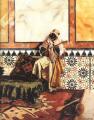 scenes of Oriental life (Orientalism) in art and painting - Gnaoua in a North African Interior :: Rudolf Ernst