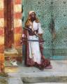 scenes of Oriental life (Orientalism) in art and painting - Standing Guard :: Rudolf Ernst