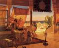 Arab women (Harem Life scenes) in art  and painting - The Terrace :: Rudolf Ernst