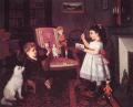 Children's portrait in art and painting - The Lesson :: James Wells Champney