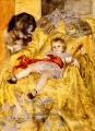 Babies portraits  - A Portrait Of Christian De Falbe, With A Saint Bernard At Luton Hoo :: Anders Zorn