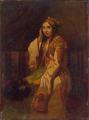 Arab women (Harem Life scenes) in art  and painting - Woman in Oriental Dress :: Alexandre-Gabriel Decamps 