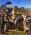 scenes of Oriental life (Orientalism) in art and painting - The Sultan of Morocco and his Entourage :: Eug&#1080;ne Delacroix