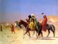 scenes of Oriental life (Orientalism) in art and painting - Arabs Crossing the Desert  :: Jean-Leon Gerome
