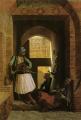 scenes of Oriental life (Orientalism) in art and painting - Arnauts of Cairo at the Beb en-Nasr :: Jean-Leon Gerome