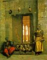 scenes of Oriental life (Orientalism) in art and painting - Heads of the Rebel Beys at the Mosque of El Hasanein, Cairo :: Jean-Leon Gerome 
