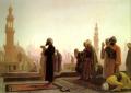 scenes of Oriental life (Orientalism) in art and painting - Prayer in Cairo :: Jean-Leon Gerome