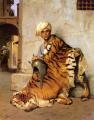 scenes of Oriental life (Orientalism) in art and painting - Pelt Merchant of Cairo :: Jean-Leon Gerome 