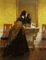 Interiors in art and painting - The Bouquet :: Alfred Stevens