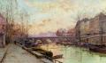 River landscapes - The quays of the Seine :: Eugene Galien-Laloue