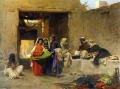 scenes of Oriental life (Orientalism) in art and painting -  At The Souk :: Eugene-Alexis Girardet