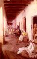 scenes of Oriental life (Orientalism) in art and painting - A Street In Biskra, Algeria :: Gustavo Simoni