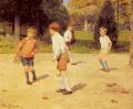 Children's portrait in art and painting - Boys Playing :: Victor Gabriel Gilbert