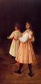 Children's portrait in art and painting - At Play :: William Merritt Chase