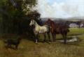 Horses in art - The Colonels Horses and Collie :: John Emms 
